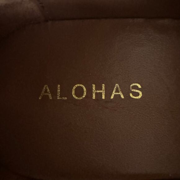 Alohas Trailblazer Cream Leather Chunky Loafers Y2K Size 42/US 11 - Picture 13 of 14